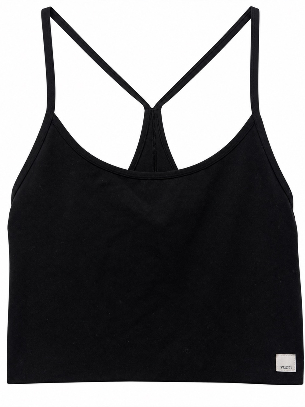 🦋 Vuori| AllTheFeels Tank Black Medium BlissBlend Cropped Built In Bra